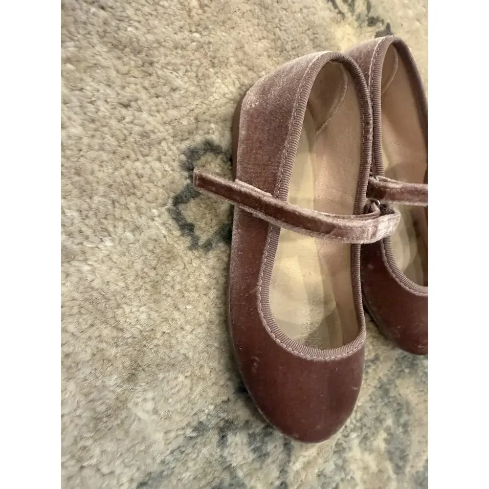 Children Chic Velvet Ballet Flat Rose Little Girls Size Sz 29 US Size 12